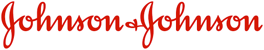 Red and white Johnson & Johnson logo